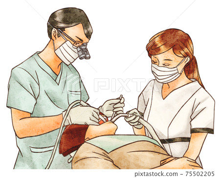 Dental treatment (male doctor) 75502205