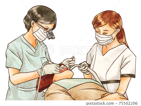 Dental treatment (female doctor) 75502206
