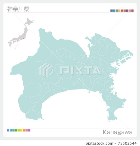 Map of Kanagawa Prefecture / Kanagawa (Municipalities / divisions) Map of Kanagawa Prefecture / Kanagawa (Municipalities / divisions) 75502544