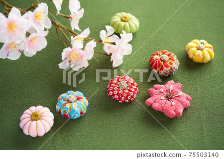 Chirimen work Spring image Chirimen work Spring image 75503140