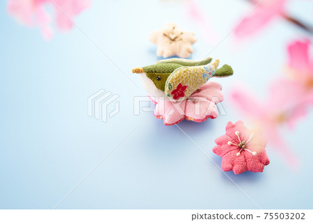 Chirimen work Spring image 75503202