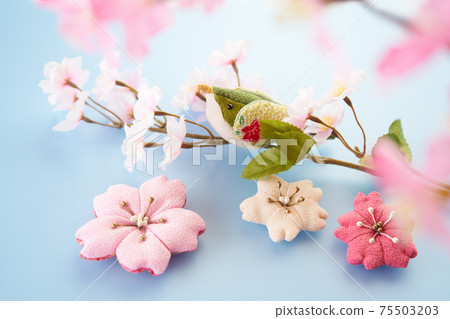 Chirimen work Spring image 75503203