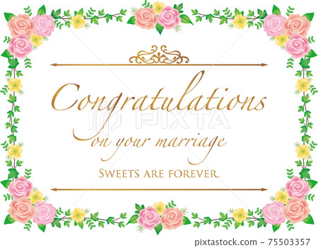 Wedding congratulatory card 75503357