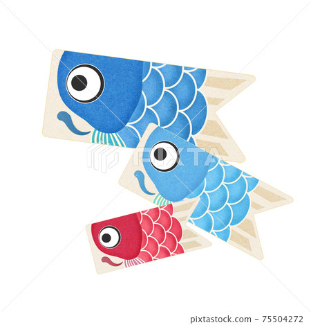 可愛的鯉魚飄帶材料 75504272