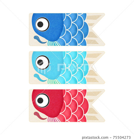 可愛的鯉魚飄帶材料 75504273
