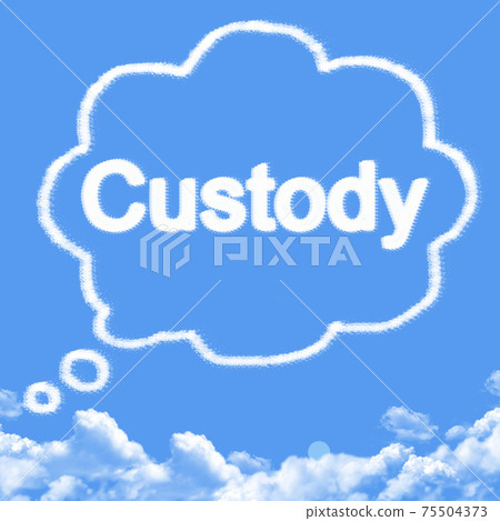 Cloud shaped as custody Message Cloud shaped as custody Message 75504373