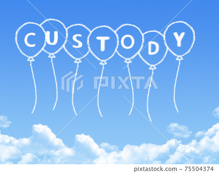 Cloud shaped as custody Message Cloud shaped as custody Message 75504374