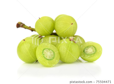 Indian gooseberry isolated on white background 75504471