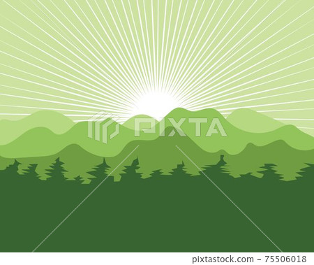 landscape mountain and pines tree vector illustration design 75506018