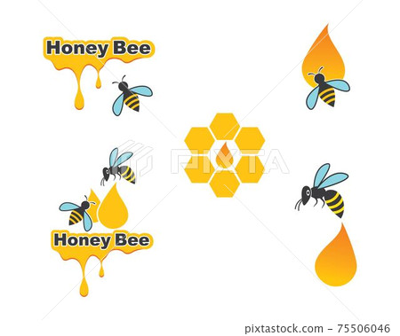 honey Bee Logo Template vector icon illustration honey Bee Logo Template vector icon illustration 75506046