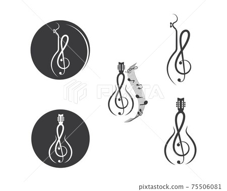 note guitar icon logo vector illustration design - Stock Illustration ...