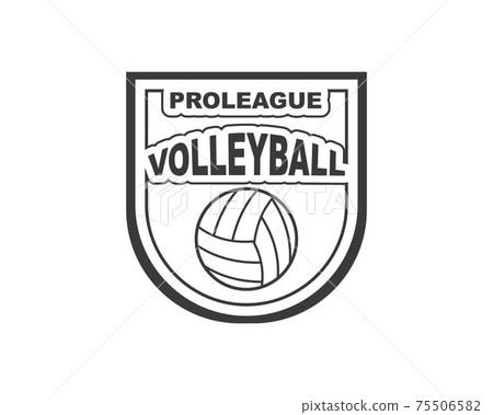 volley ball club logo and badge vector icon illustration volley ball club logo and badge vector icon illustration 75506582
