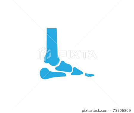 foot bone bone logo vector illustration 75506809