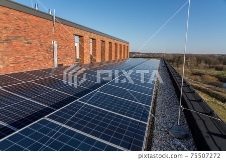the solar panels on the roof the solar panels on the roof 75507272