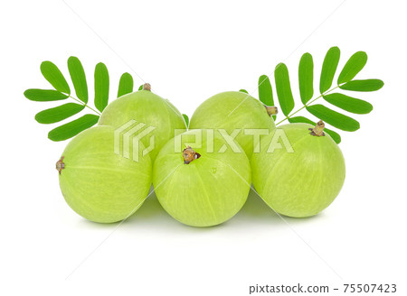 Indian gooseberry isolated on white background Indian gooseberry isolated on white background 75507423