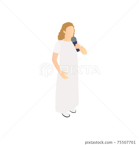 Talent Singing Woman Composition 75507701