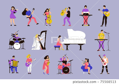 Music Players Icon Set Music Players Icon Set 75508513