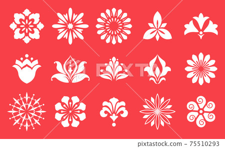 Vector floral set. Spring or summer design for invitation,  75510293