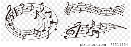 Musical note sheet music symbol Musical note sheet music symbol 75511364