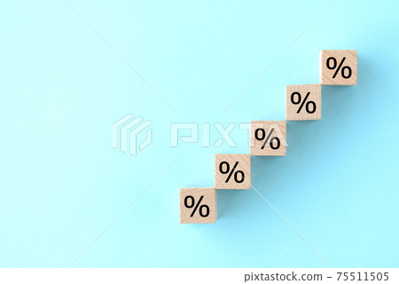 上升百分比圖 75511505