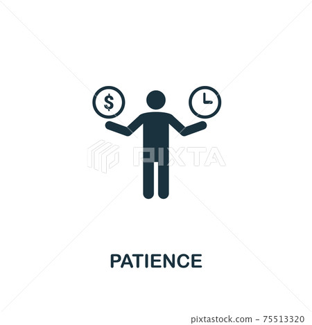 Patience creative icon. Simple element illustration. Patience concept symbol design from soft skills collection. Perfect for web design, apps, software, print. 75513320