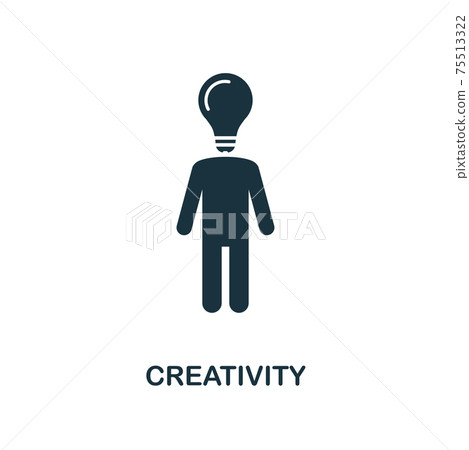 Creativity creative icon. Simple element illustration. Creativity concept symbol design from soft skills collection. Perfect for web design, apps, software, print. Creativity creative icon. Simple element illustration. Creativity concept symbol design from soft skills collection. Perfect for web design, apps, software, print. 75513322