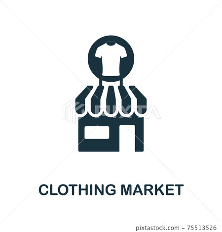 Clothing Market icon. Creative element design from icons collection. Pixel perfect Clothing Market icon for web design, apps, software, print usage 75513526