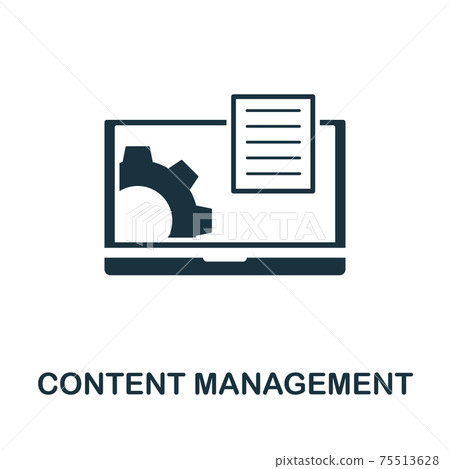 Content Management vector icon symbol. Creative sign from seo and development icons collection. Filled flat Content Management icon for computer and mobile 75513628