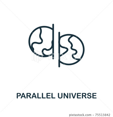 Parallel Universe vector icon symbol. Creative sign from science icons collection. Filled flat Parallel Universe icon for computer and mobile 75513842
