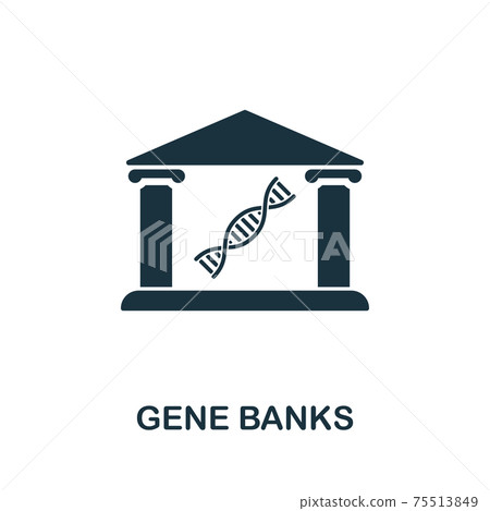 Gene Bank vector icon symbol. Creative sign from science icons collection. Filled flat Gene Bank icon for computer and mobile 75513849