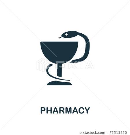 Pharmacy vector icon symbol. Creative sign from science icons collection. Filled flat Pharmacy icon for computer and mobile 75513850