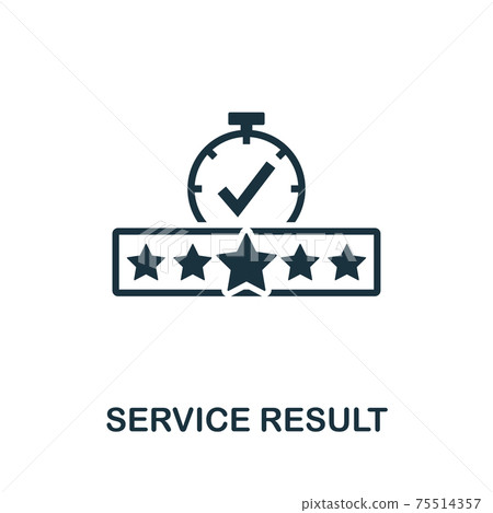Service Result vector icon symbol. Creative sign from quality control icons collection. Filled flat Service Result icon for computer and mobile 75514357