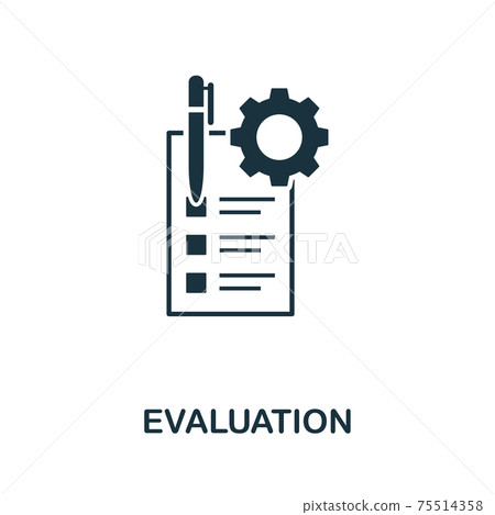 Evaluation vector icon symbol. Creative sign from quality control icons collection. Filled flat Evaluation icon for computer and mobile Evaluation vector icon symbol. Creative sign from quality control icons collection. Filled flat Evaluation icon for computer and mobile 75514358