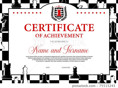 Certificate of achievement in chess tournament Certificate of achievement in chess tournament 75515243