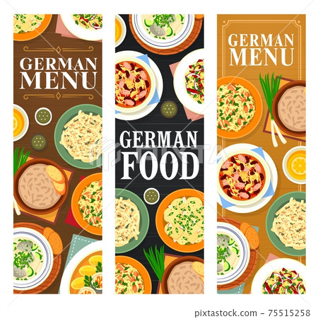 German food banners, Germany cuisine dishes menu 75515258
