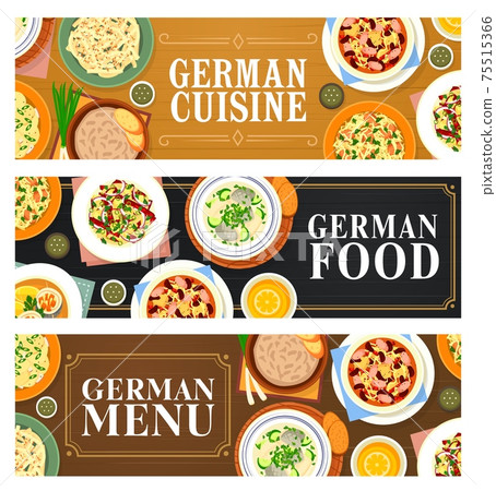 German cuisine food banners, Germany dishes, meals 75515366