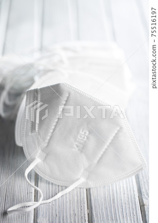 KN95 face mask. FFP2 mask as covid-19 protection. Coronavirus  protection mask 75516197