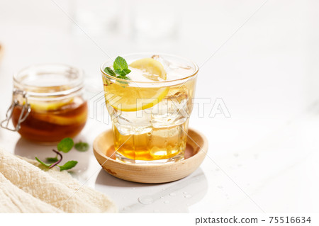 Homemade Iced Tea and Lemonade with Mint Homemade Iced Tea and Lemonade with Mint 75516634