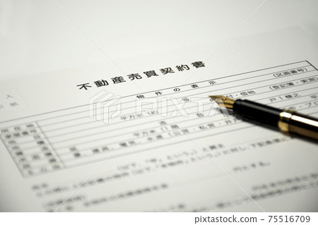 Real Estate Sales Contract & Pen 75516709