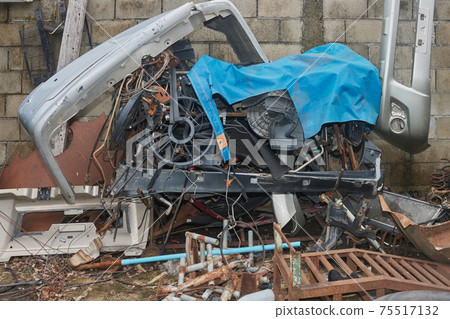 Old Remnant Iron and Car Part Or Auto Part on Ground 75517132