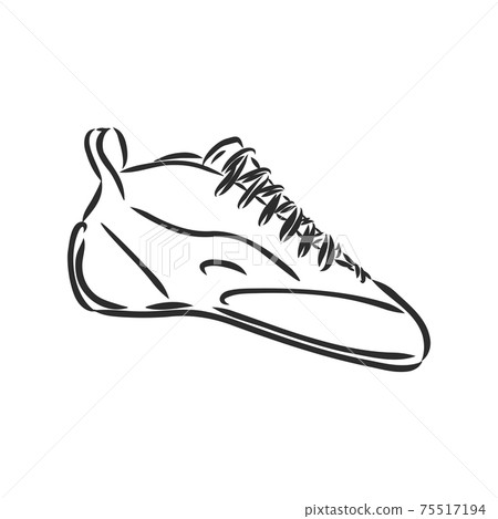 Climbing shoes pair isolated on white background. Vector illustration. 75517194