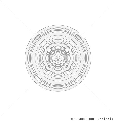 Concentric Circle Element. Abstract circle pattern. Black and white graphics. Stock Vector illustration isolated on white background. Concentric Circle Element. Abstract circle pattern. Black and white graphics. Stock Vector illustration isolated on white background. 75517314