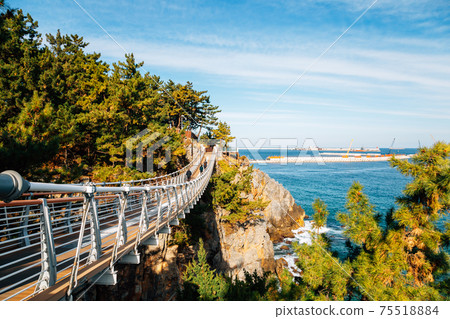 Panorama view of Chuam beach and rocks in Donghae, Korea Panorama view of Chuam beach and rocks in Donghae, Korea 75518884