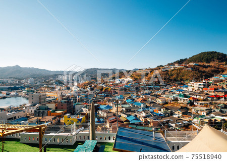 Panorama view of Mukho Nongoldam-gil village in Donghae, Korea 75518940