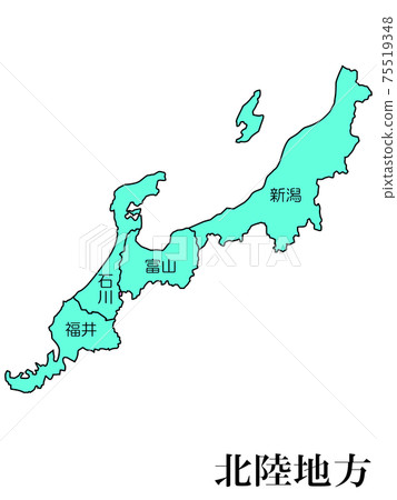 日本北陸地區 插圖素材 圖庫