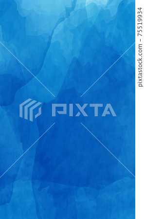 Realistic blue watercolor panoramic texture on white background - Vector 75519934