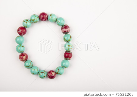 image of stone bracelet white background image of stone bracelet white background 75521203