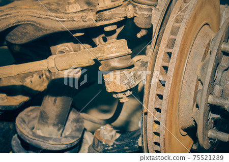 Outer Tie Rod End Ball Joint and Wheel Hub in Vintage Tone Outer Tie Rod End Ball Joint and Wheel Hub in Vintage Tone 75521289