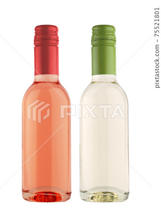 small miniatures wine bottles isolated on white small miniatures wine bottles isolated on white 75521801