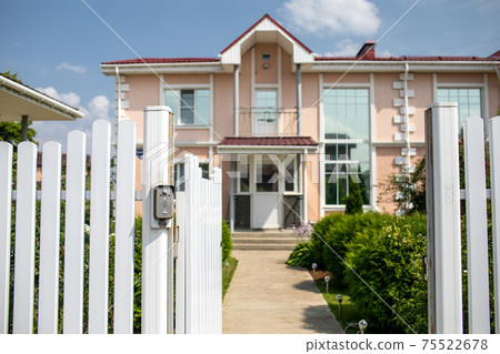 video intercom on the background of a country house 75522678